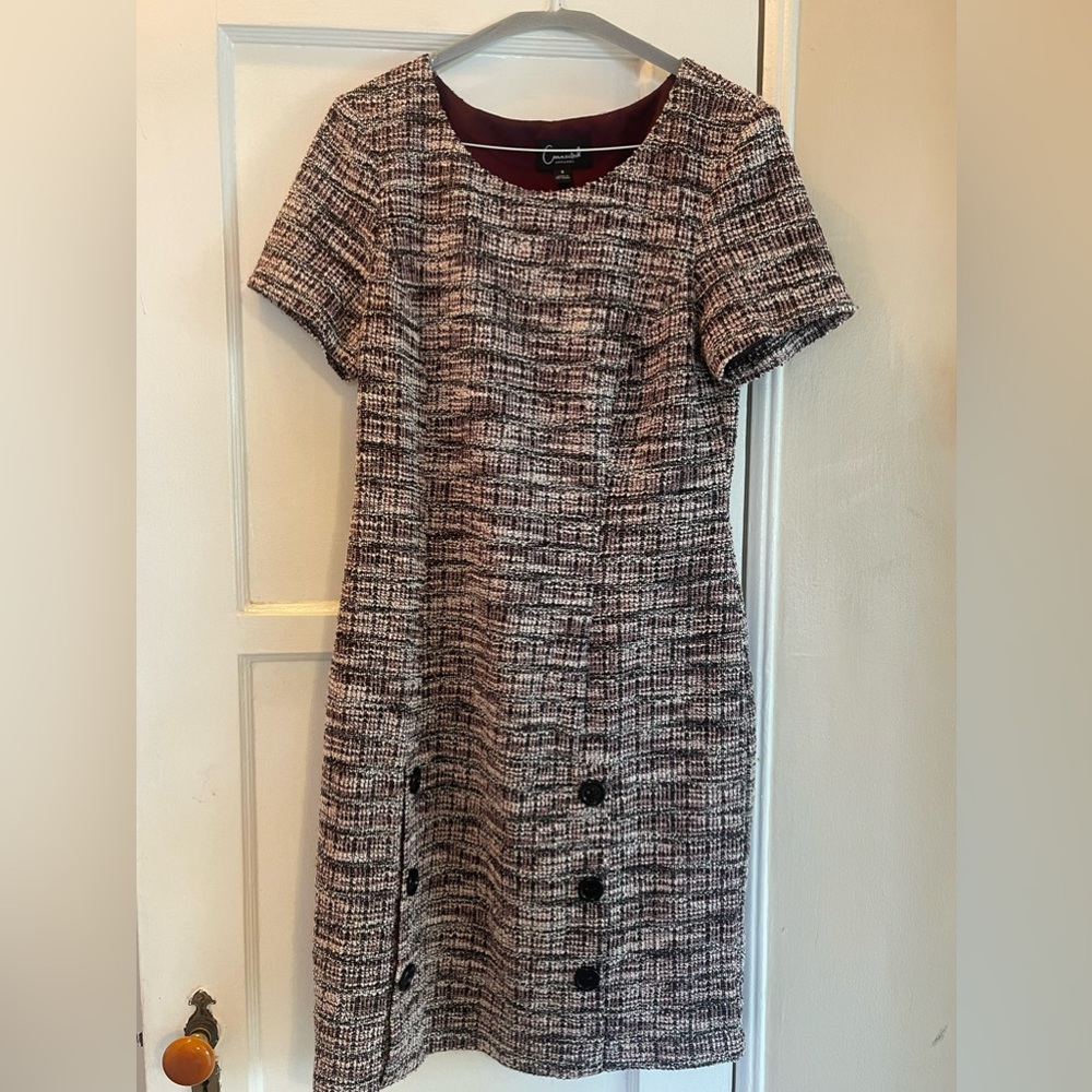 Purple tweed dress